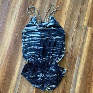 Stylish Blue Tie-Dye romper